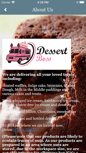 DessertBOSS Screen 2