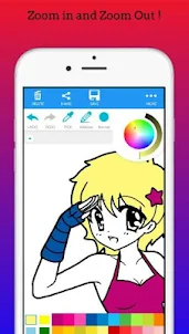 Anime Girl Coloring Book