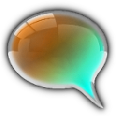 GO SMS CyanOrangen Glass Theme