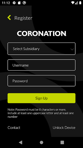 Coronation Mobile Screen 2