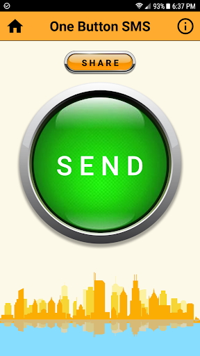 Android application One Button SMS screenshort