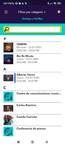 Android application Circulart Mercado screenshort