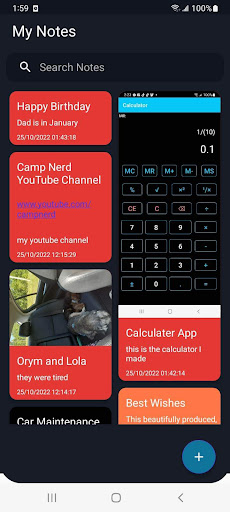 Android application Nexus Notes screenshort