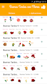 Captura de Pantalla 3 Stickers Buenas Tardes Flores android