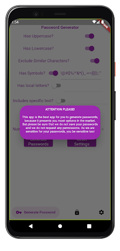Android application Secure Pass screenshort