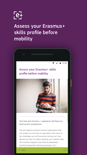 Screenshot of Erasmus+
