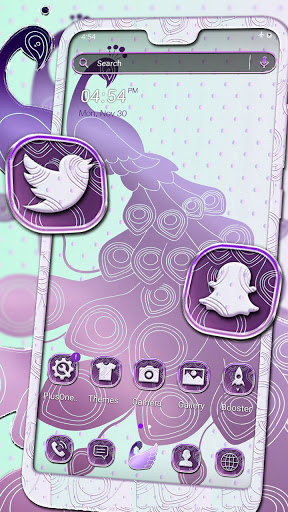 Android application Peacock Art Theme screenshort