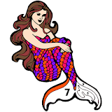 Mermaid Color by Number: Adult Coloring Book Pages icon