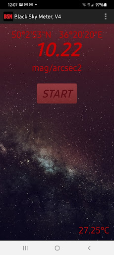 Android application Black Sky Meter V4 screenshort