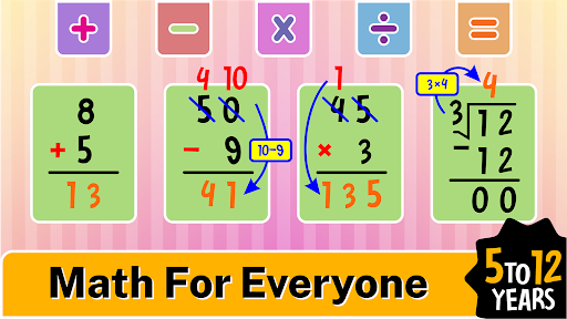 Android application Math fun: Math for Kids screenshort