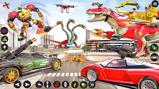 Android application Flying Dino Robot Transform screenshort