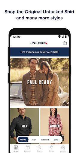 Android application UNTUCKit screenshort