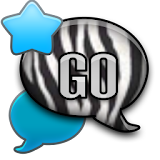 GO SMS - Neon Zebra Sky icon