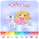 Princess coloring icon