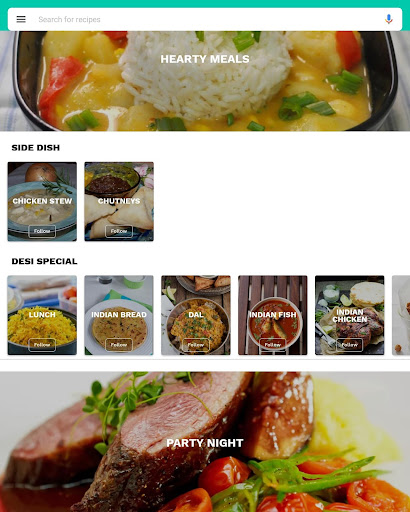 Screenshot of Indian Cooking Recipes App