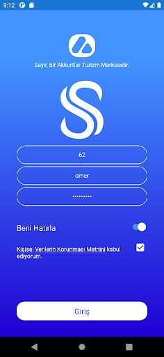 Android application Seyir Servisim screenshort