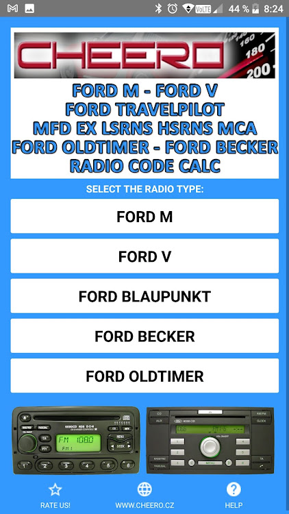 RADIO CODE for FORD V M TPILOT - 18.0.3 - (Android)