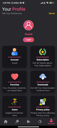 Shine flix Screen 2