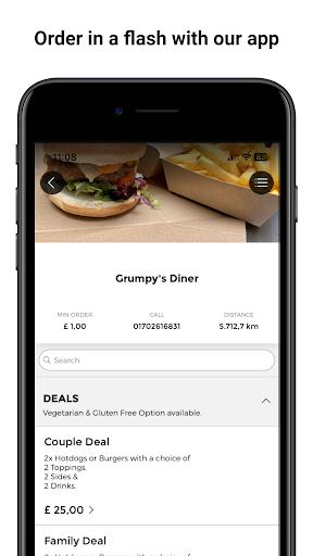 Android application Grumpy's Diner screenshort