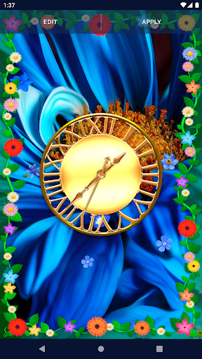 Blue Flowers Live Wallpaper Screenshot 3 - AppWisp.com