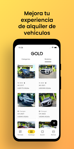 Gold Rent Car Screen 3