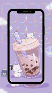 Papier peint Boba Tea