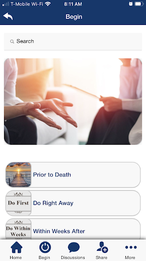 Funeral Plans Screen 2