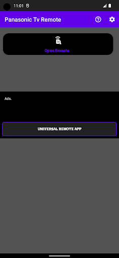 Android application Remote for Panasonic Tv screenshort
