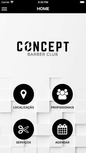 Android application Concept Barber Club screenshort