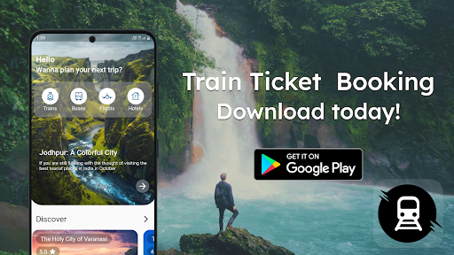 Android application Train Ticket Booking App screenshort