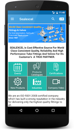 Android application Sealexcel screenshort