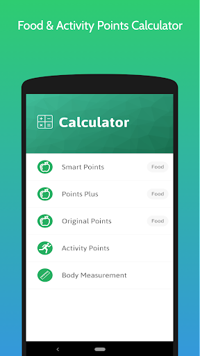 Food Points Diary  Calculator Free - Weight Loss