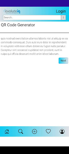 Android application QR code generator screenshort