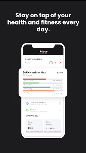 Focus Fitness Club Screen 2