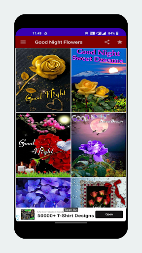 Android application Good Night Flowers & Roses screenshort