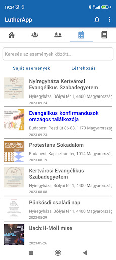 Android application LutherApp screenshort