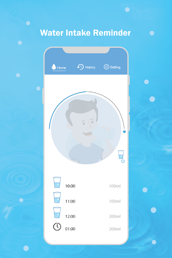 Android application Water Tracker & Drink Reminder screenshort