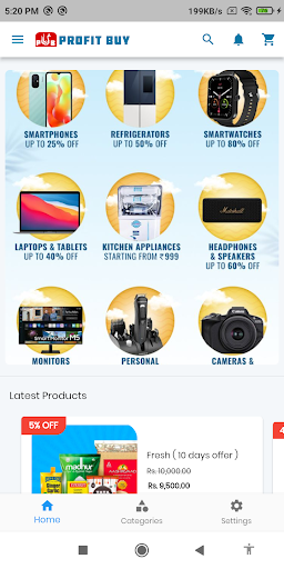 Android application Profit Buy screenshort