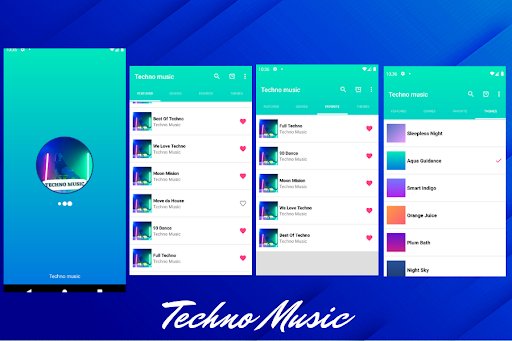 Android application Techno Music App screenshort