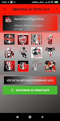 Android application Figurinhas do Santa Cruz screenshort