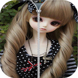 Cute Barbie Doll Zipper Lock icon