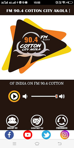 Android application FM 90.4 COTTON CITY AKOLA screenshort