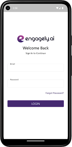 Android application Engagely Connect screenshort