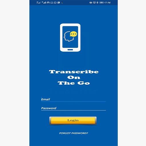 Android application Transcribe On The Go - Medical screenshort