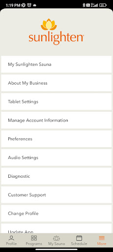 Sunlighten Sauna Tablet Screen 3