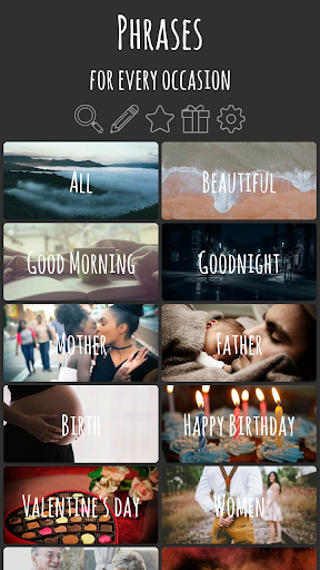 Android application Phrases for every occasions screenshort