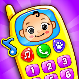 Imej ikon Permainan bayi: piano, telefon