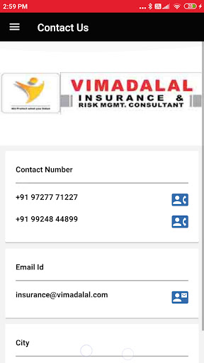 VIMADALAL INSURANCE Screen 3
