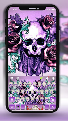 Android application Rose Skull Tattoo Theme screenshort