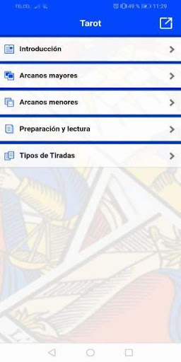 Android application Curso Tarot Marsella screenshort